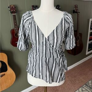 Striped Wrap Top - Old Navy